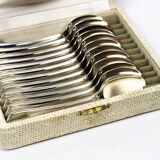 Christofle – 12 silver-plated coffee spoons Spatours in their case