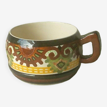 Tasse a cafe the chocolat en faience de quimper f.fouillen*