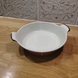 Le creuset - enameled cast iron gratin dish - french - vintage