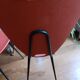 set of 2 red leatherette chairs from the 1960s