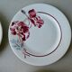 6 antique flat plates, floral decoration, 22.5 cm