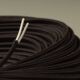 Wooden lamp, new 2M fabric cable, cotton lampshade