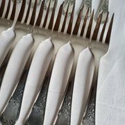 12 silver-plated dessert forks Guildar