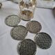 6 Coasters - Silver-plated coasters
