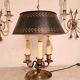Gilded bronze and painted tin bouillotte lamp