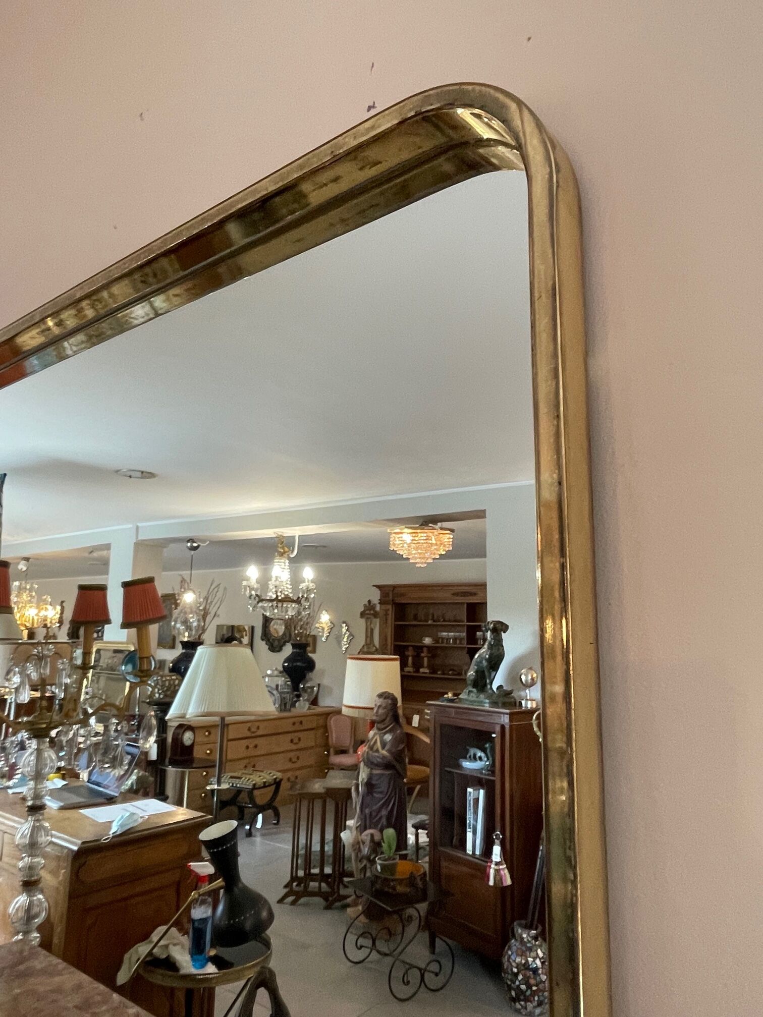 Brass mirror 1960 105x70cm