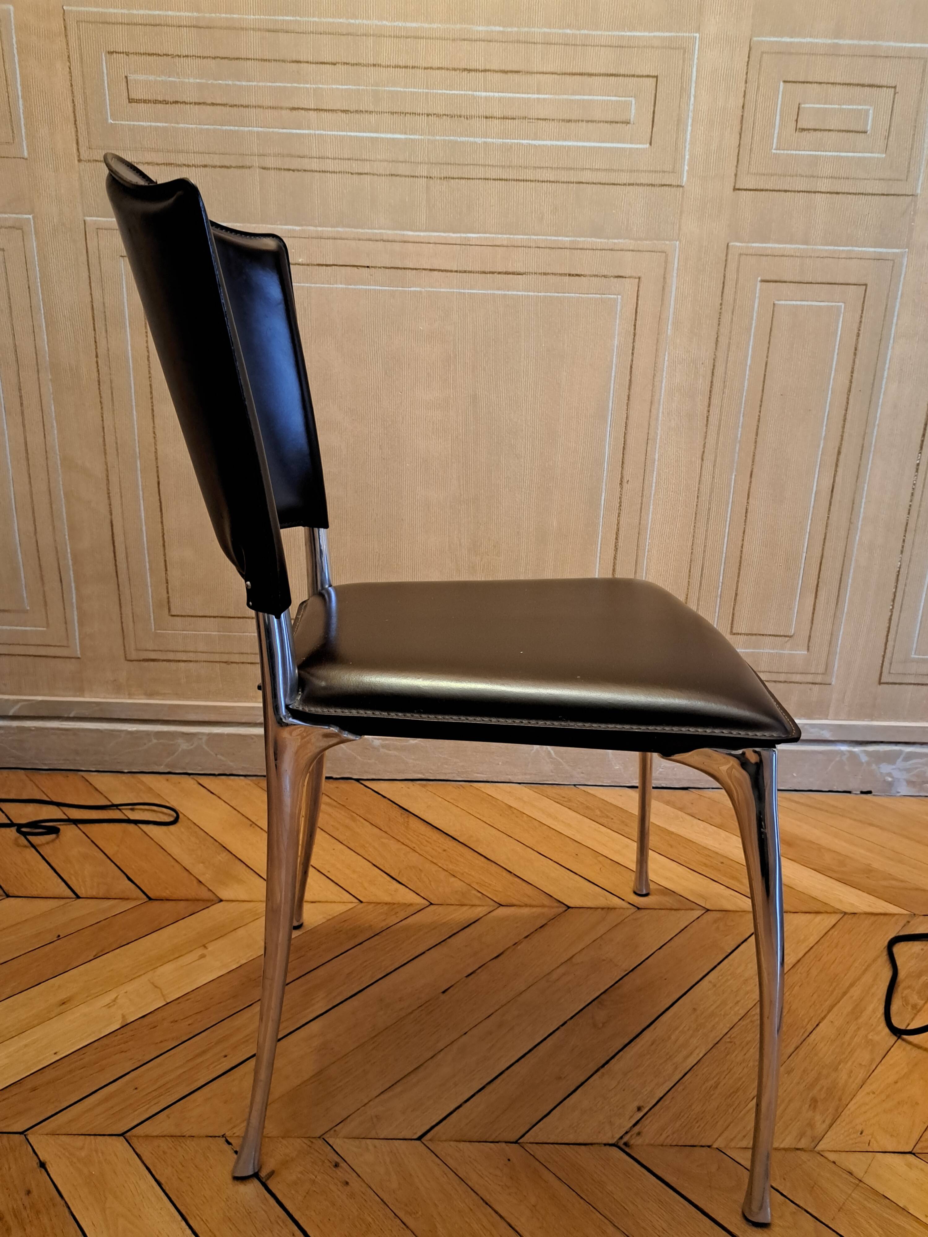 8 Bernard Dequet chairs by Protis