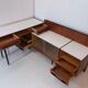 Chest of drawer and writing desk designed by Mojmít Požár, 1960's.