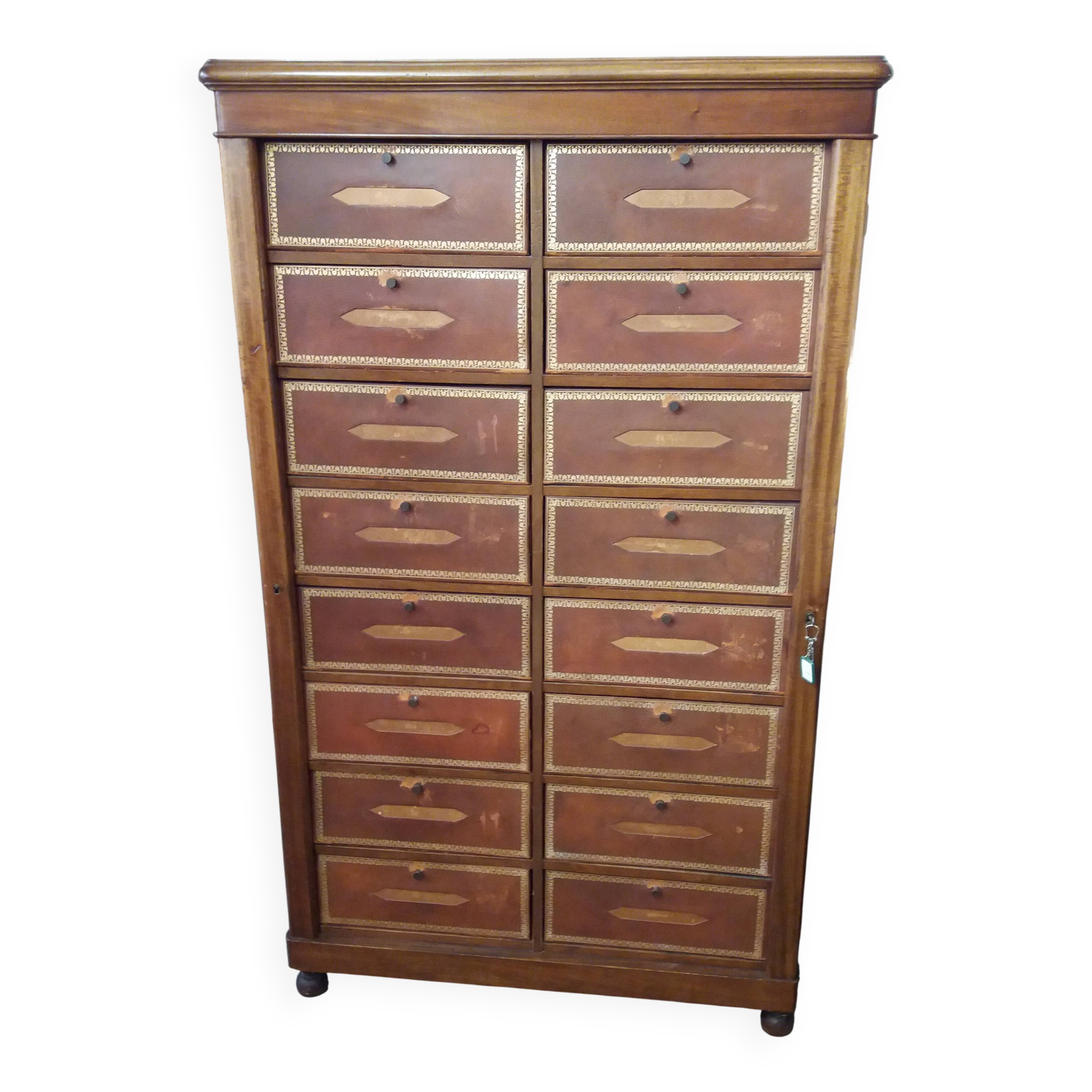 Louis Philippe walnut cardboard box