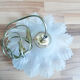 Suspension in frosted white opaline