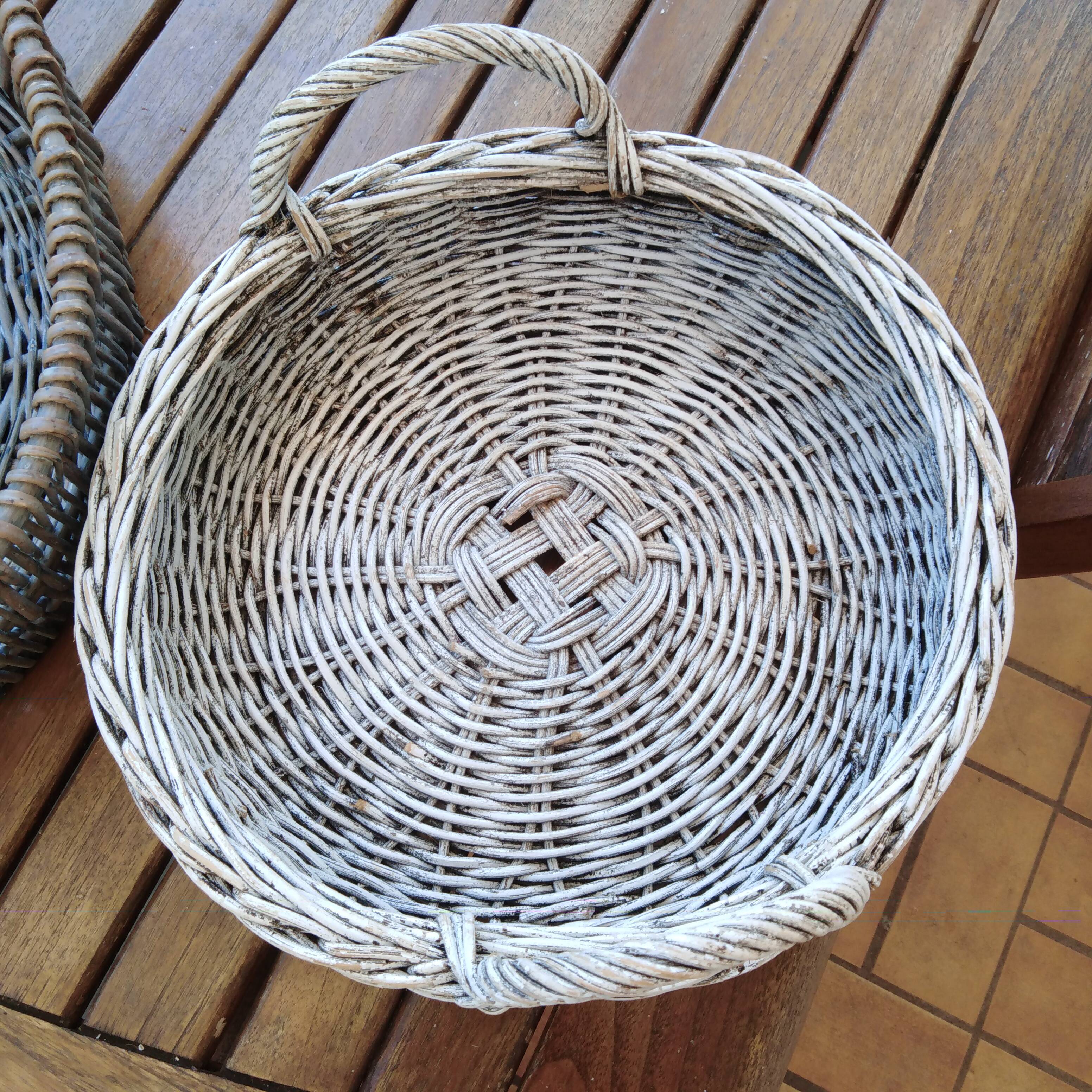 Antique wicker baskets
