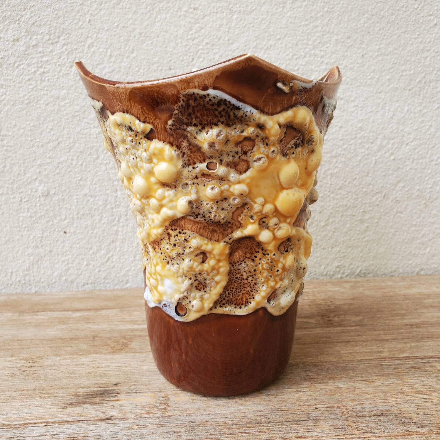 Fat Lava vintage ceramic vase