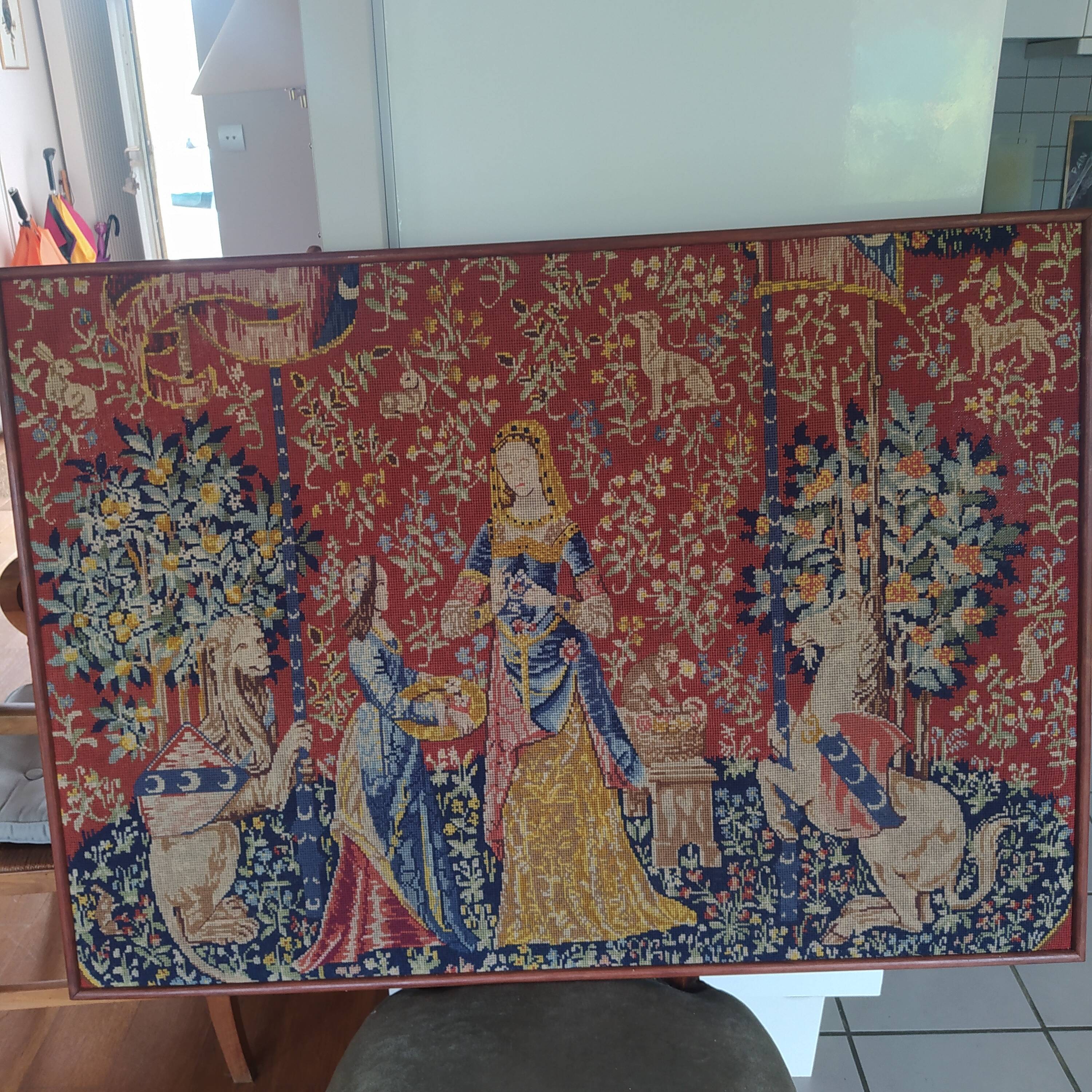 tapisserie en laine la dame à la licorne