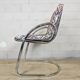 Vintage dining table in chrome and smoked glass by Gastone Rinaldi + chairs