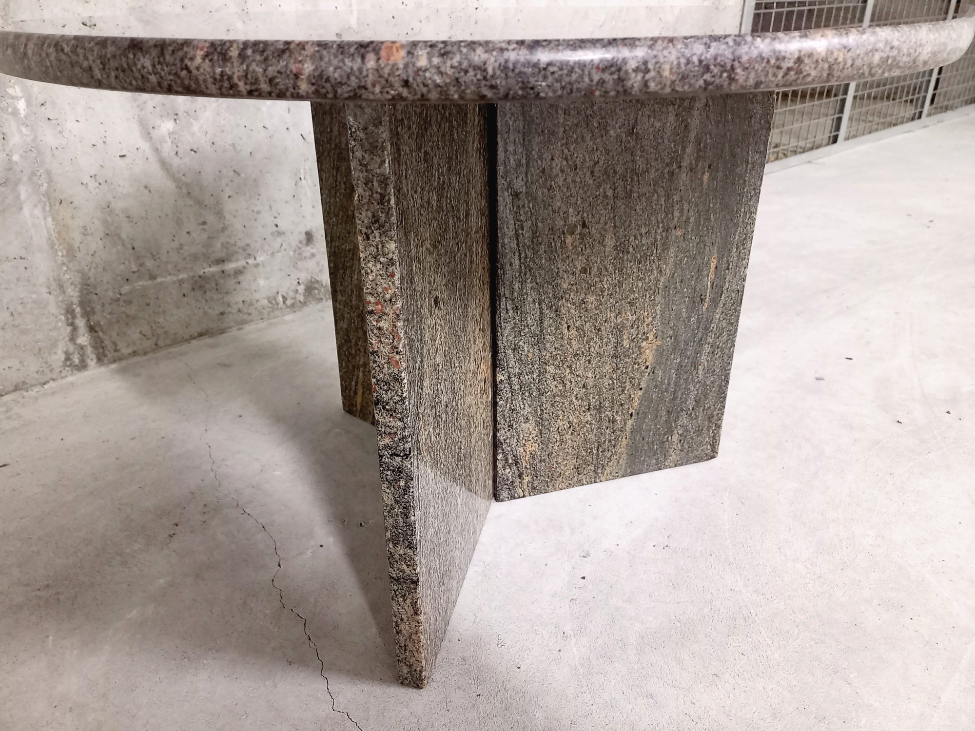 Vintage coffee table in gray granite from the 70s
