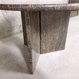 Vintage coffee table in gray granite from the 70s