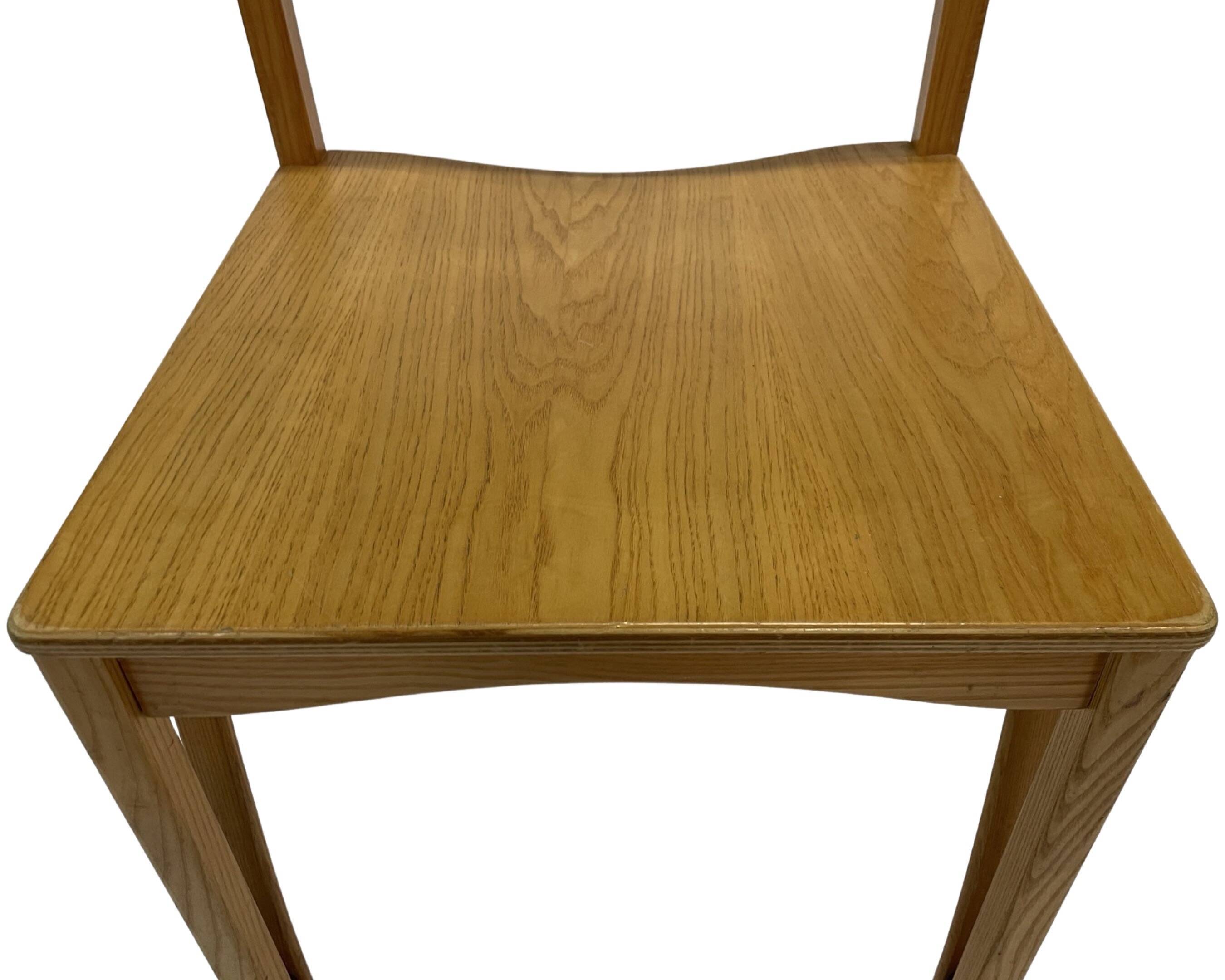 Vintage wooden chair 1980s minimalist design unique