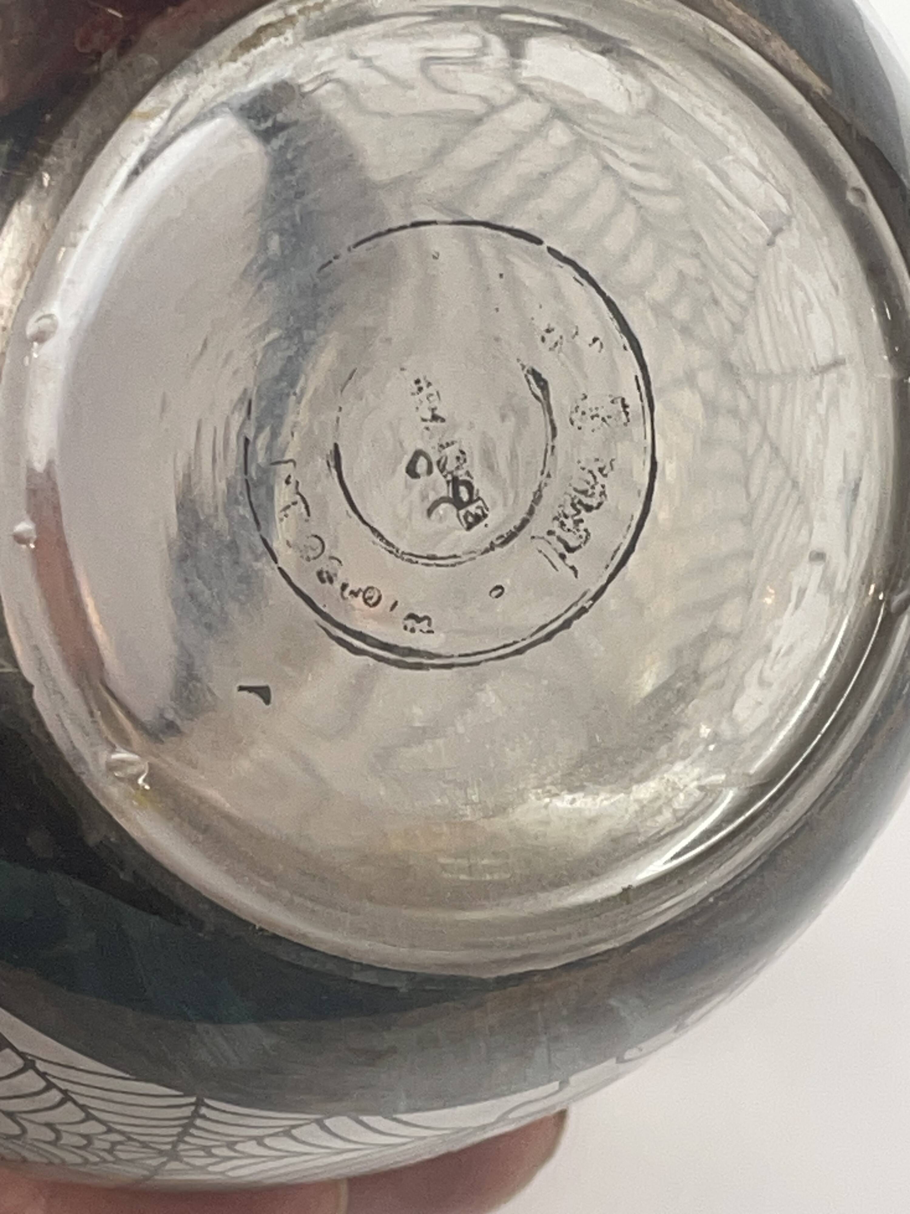 Old silver enameled vase? - art nouveau - decor provided cat, squirrel, bird