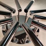 Chrome flush mount chandelier Maison Sciolari, 1970