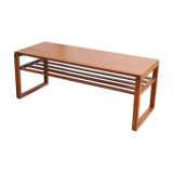 Geometric teak coffee table