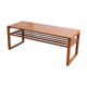 Geometric teak coffee table