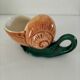 Pair of snail-shaped bowls and their leaf-shaped saucers – 1950s-1960s