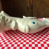 Large white ceramic fish to place.