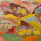 Naive painting: shepherd with sheep, oil on canvas signed