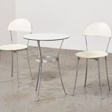 Enzo Mari Pair of Tonietta Chairs + Trevi Table for Zanotta Italy 1985
