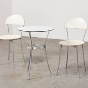 Enzo Mari Pair of Tonietta Chairs + Trevi Table for Zanotta Italy 1985