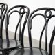 Ensemble de 4 chaises de bistrot noires de style Thonet vintage