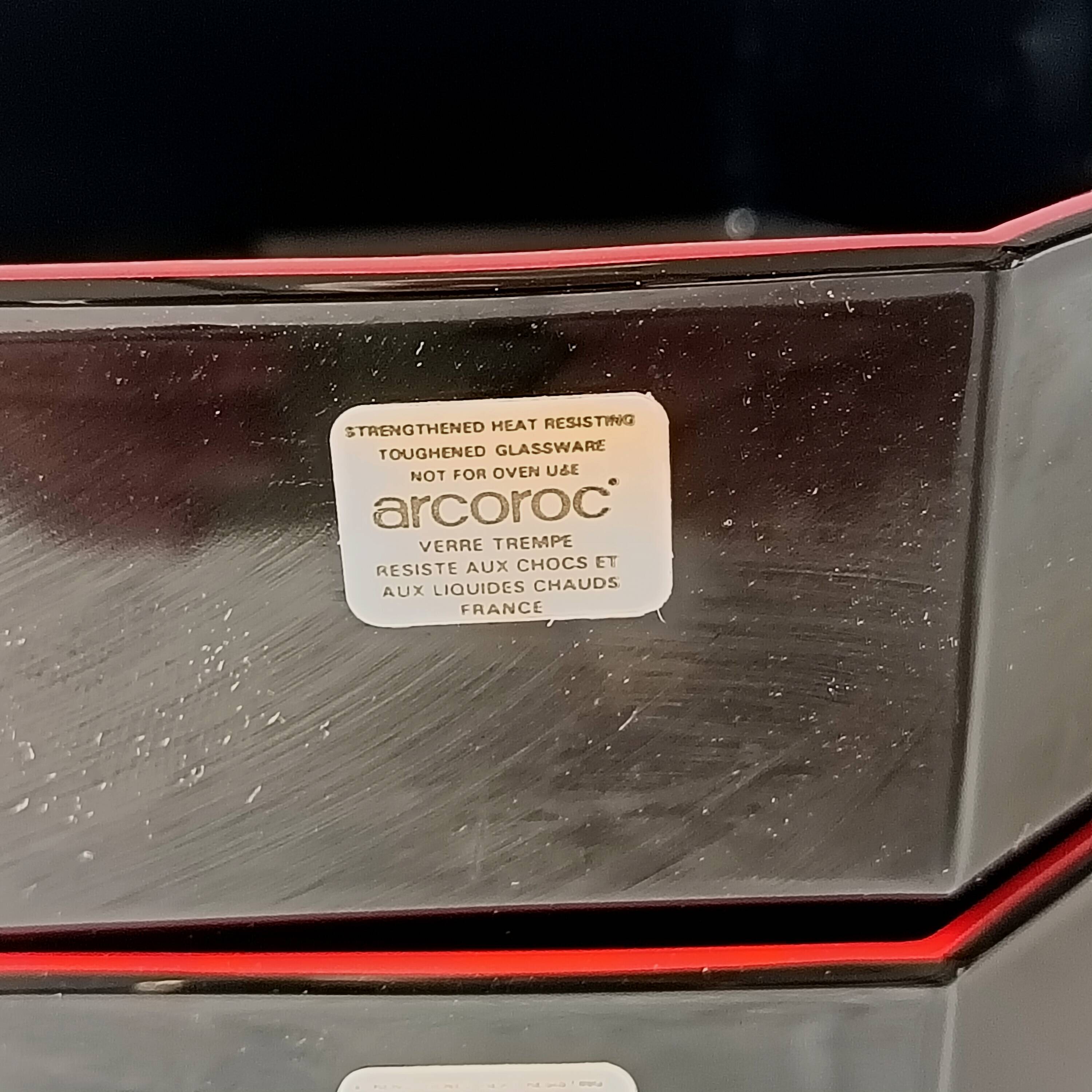 4 large 20 cl opaline cups french vintage arcoroc model octime, year