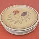 1960s 6 flat plates Ateliers du Revernay France (Digoin Saône-et-Loire) Matte stoneware