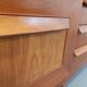 Vintage Scandinavian style sled foot sideboard in teak from the 60s