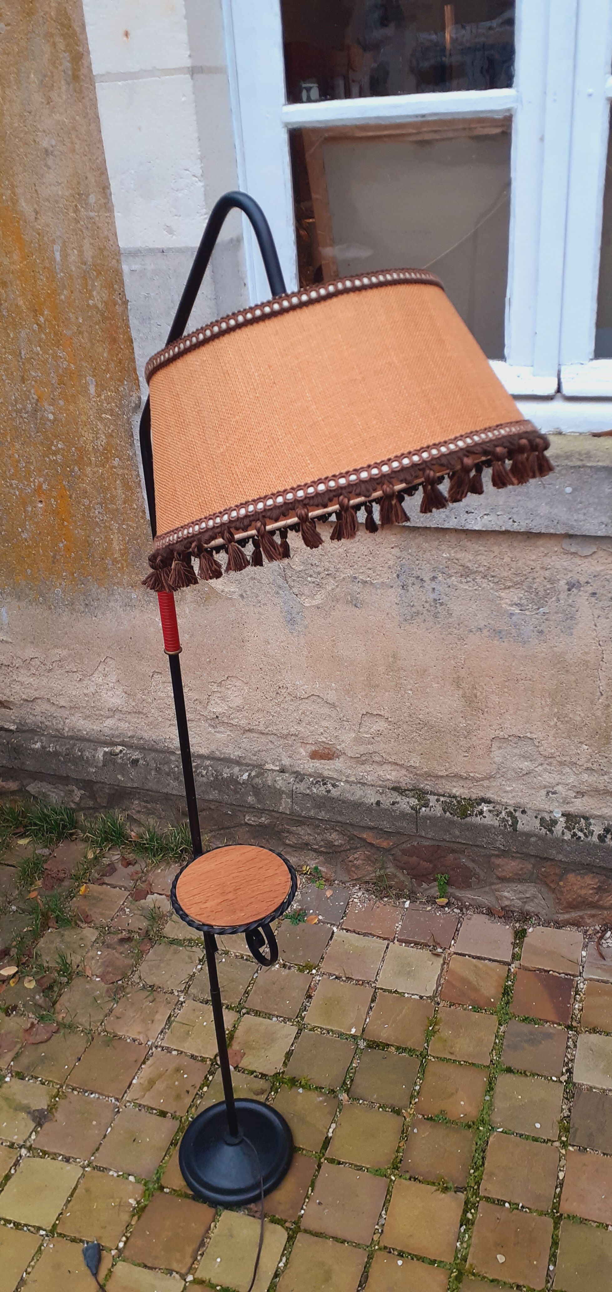 Lampadaire, liseuse vintage année 60 fer forgé