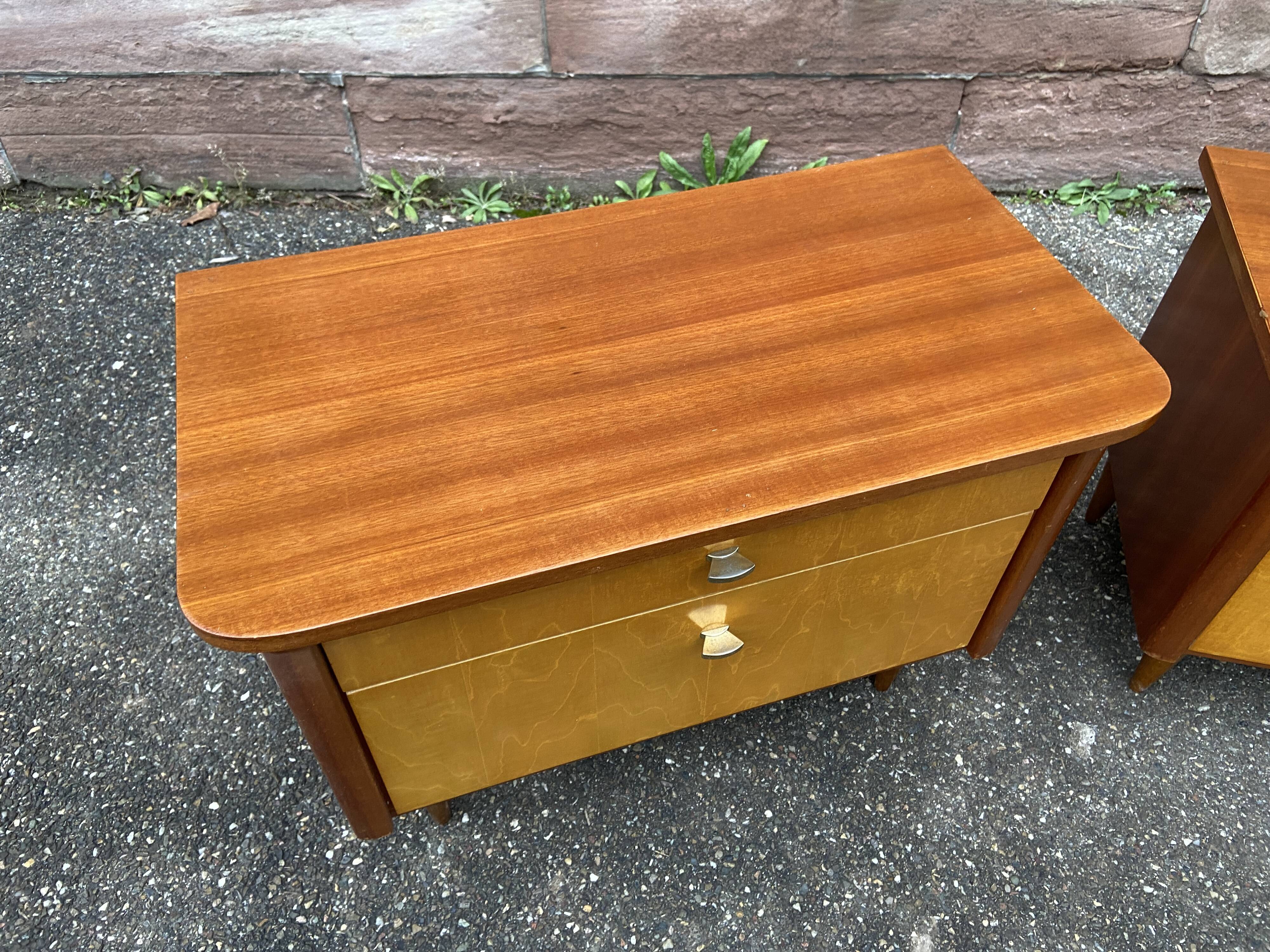 Pair of vintage Mid Century bedside tables vintage 1960s