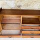 Oak storage unit, splayed legs circa 1950s