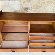 Oak storage unit, splayed legs circa 1950s