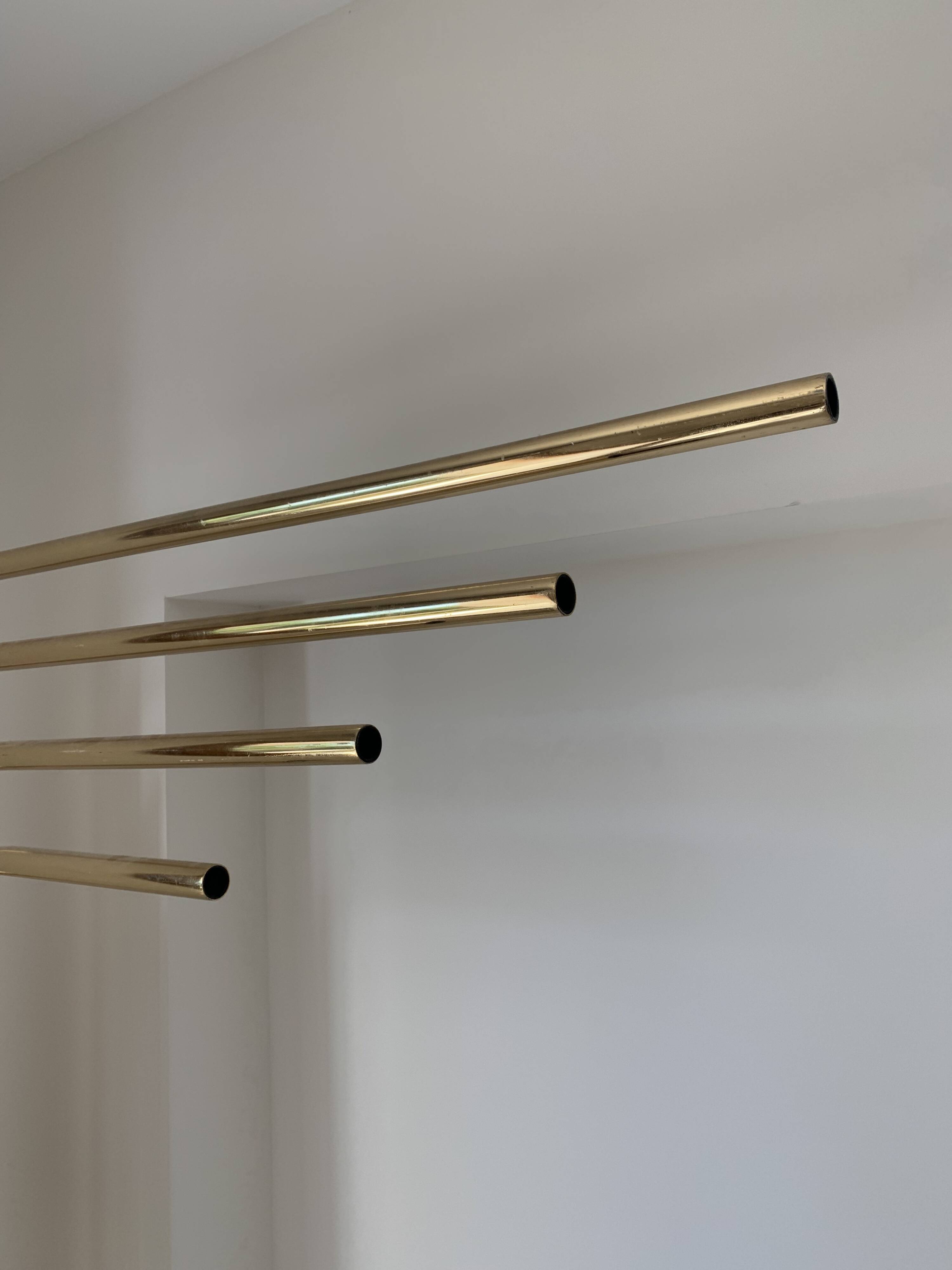 Vintage 1970s adjustable gold floor lamp by Goffredo Reggiani