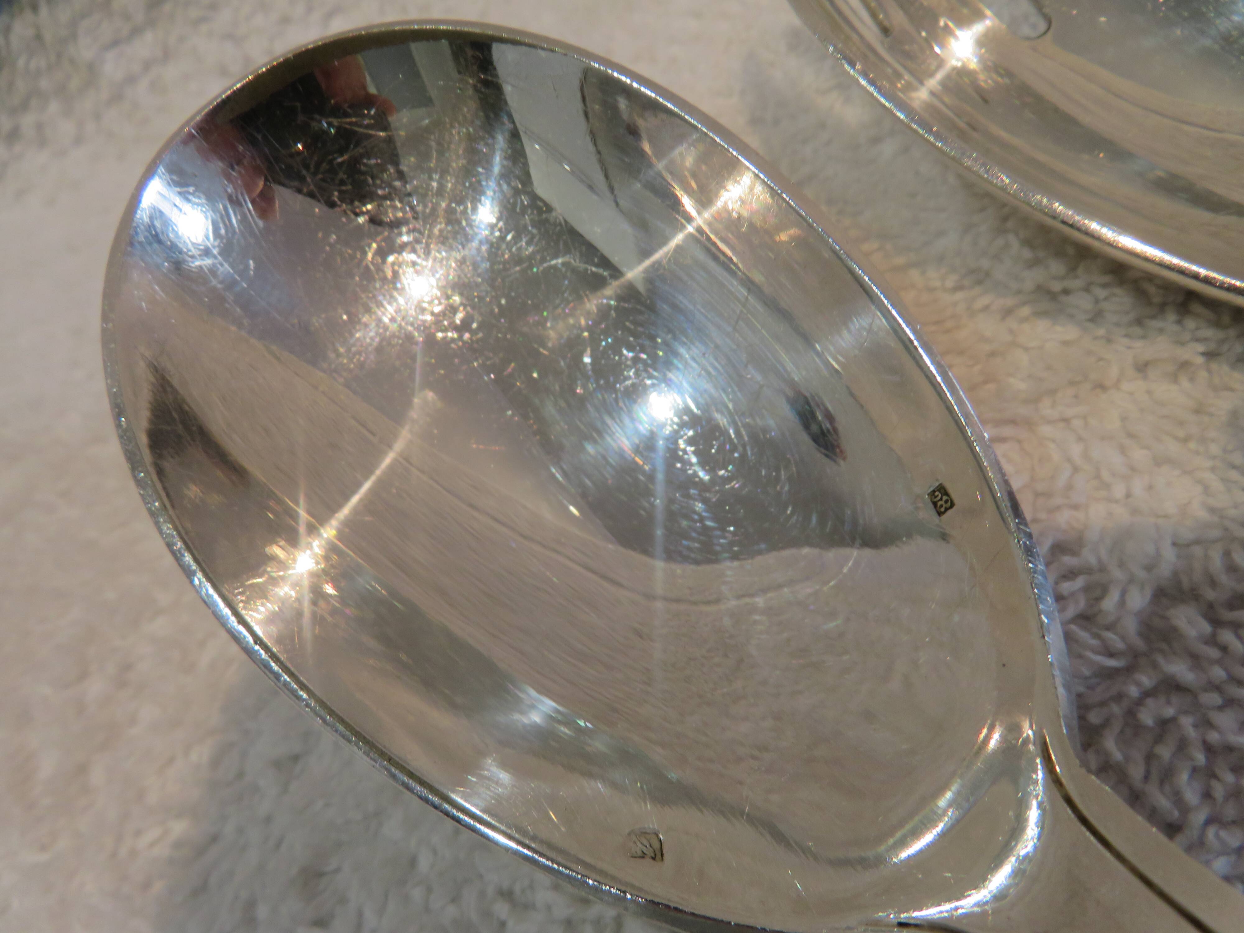 2-piece silver-plated salad set, Monaco Grand Prix model, 24.6cm