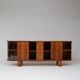 Architectural Teak Cabinet with Sculptural Legs 1970s