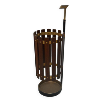 Italian umbrella stand from the 1950s in wood and metal