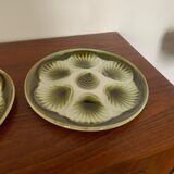 Set of 4 vintage oyster plates