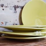 Six vintage Czech ceramic dessert plates