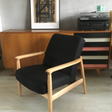Mid-century polish chair GFM-64 designed in 1965 by Edmund Homa