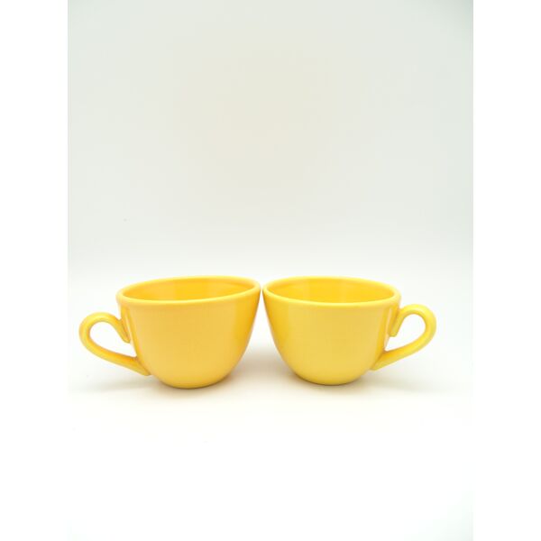 Lot de 2 tasses en céramique jaune moutarde | Selency