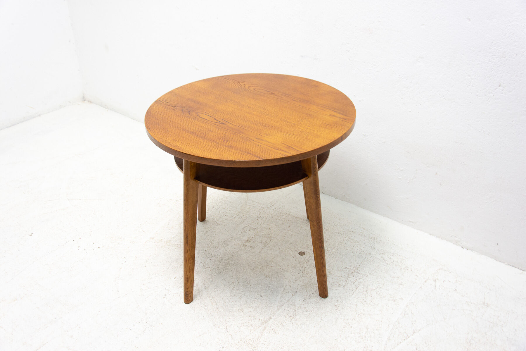 Fully restored oak coffee table, Czechoslovakia, 1960´s