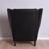 Scandinavian leather armchair, 1960s