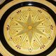 Flat black and yellow HB Quimper, 36 cm