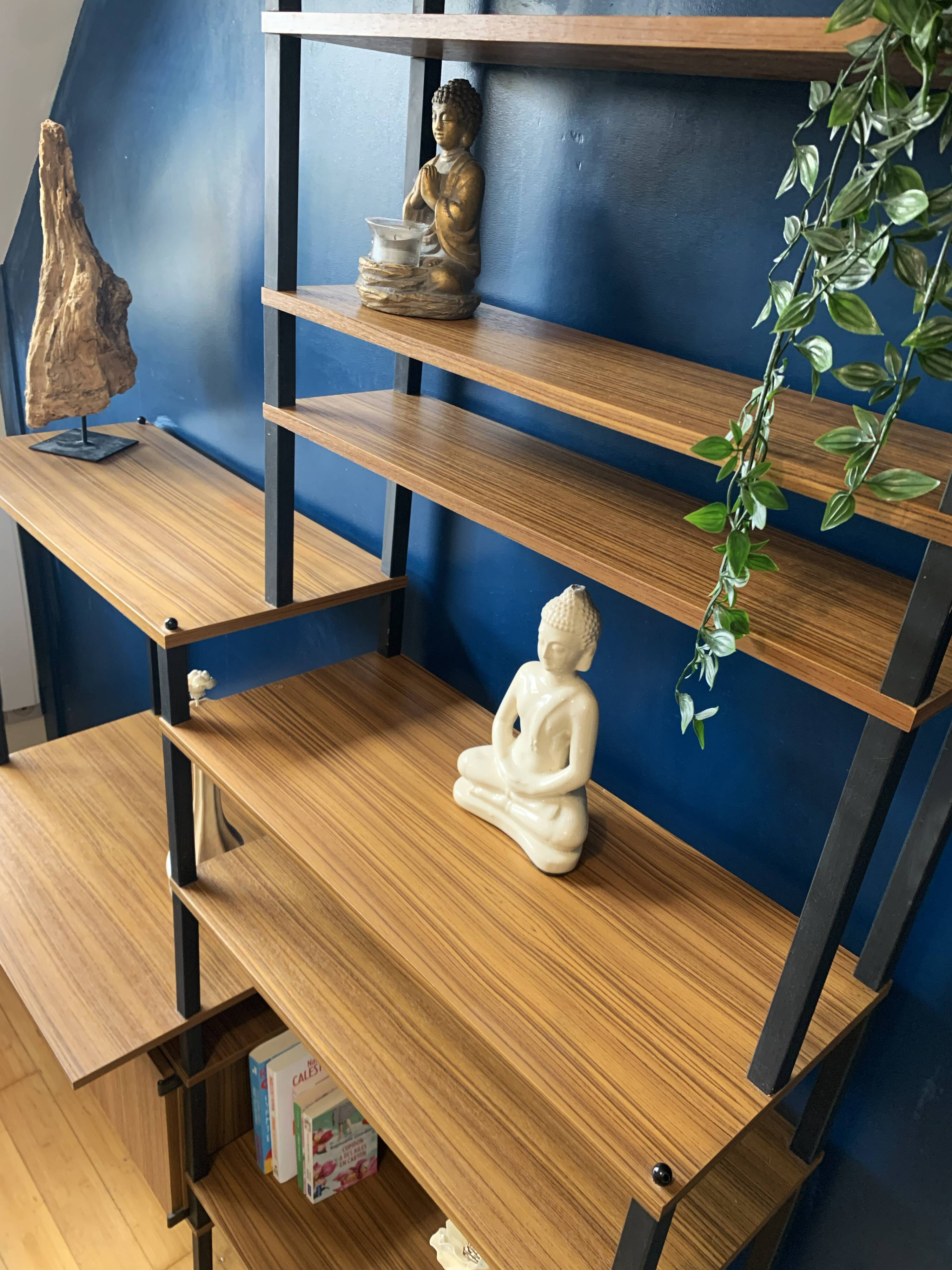 Modular vintage Scandinavian shelf, 1960s.